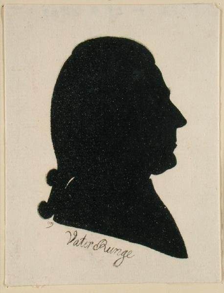 Daniel Nicolaus Runge (Runge atya), 1789 (indiai tinta papíron) alkotó: Philipp Otto Runge
