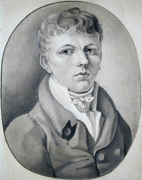 Gustav Runge portréja, 1799 (fekete kréta papíron) alkotó: Philipp Otto Runge