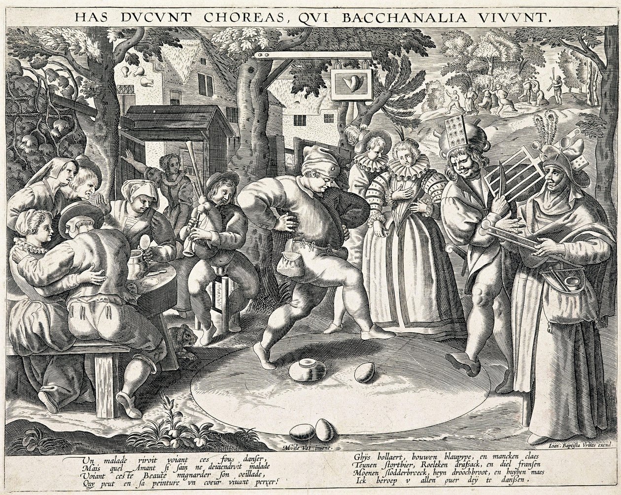 Tojástánc, c. 1580. alkotó: Philipp Galle