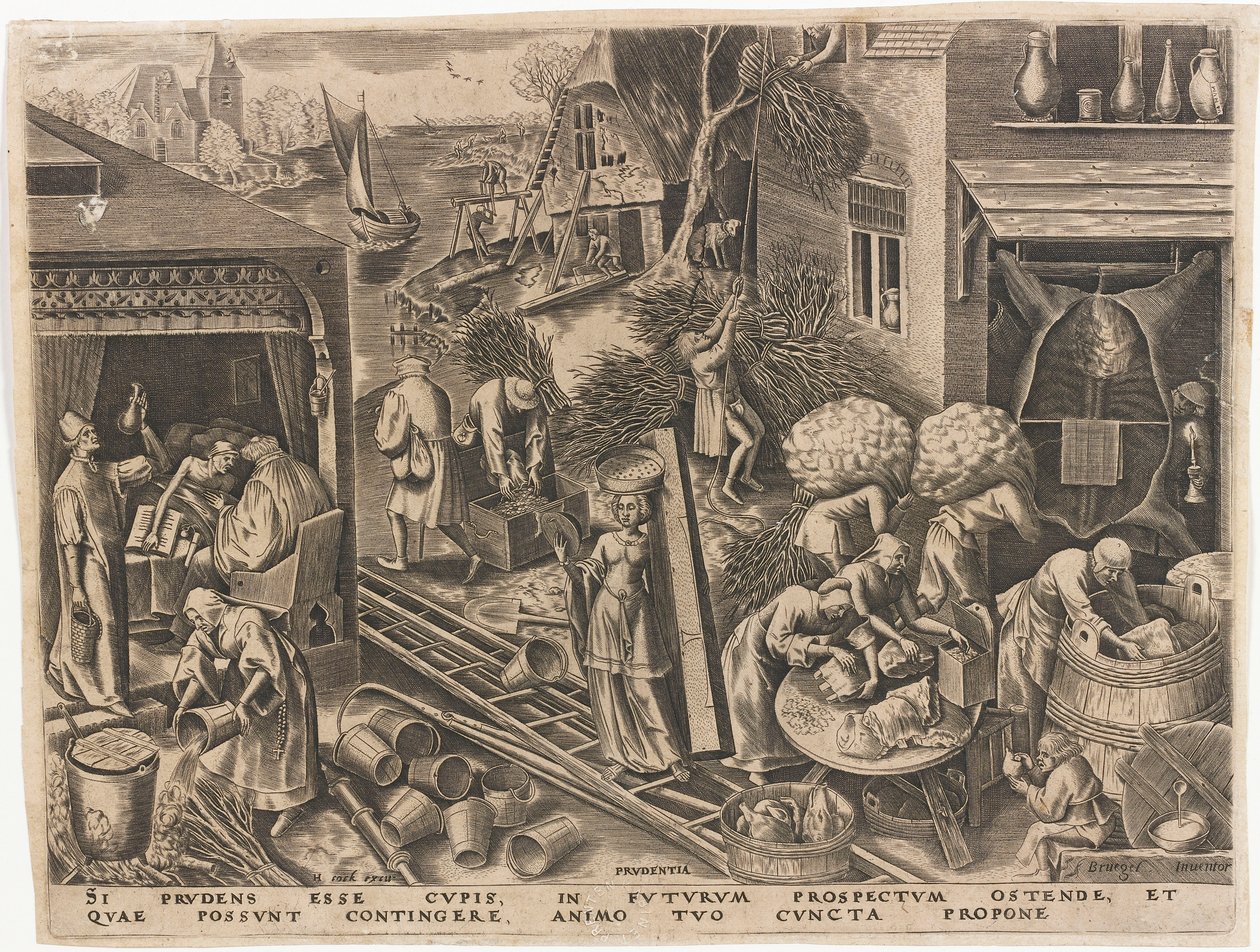 Prudentia Prudence A hét erényből, 1559. alkotó: Philipp Galle