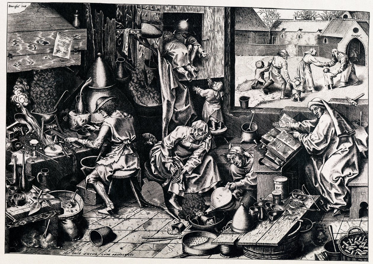 Az alkimista, 1558 alkotó: Philipp Galle