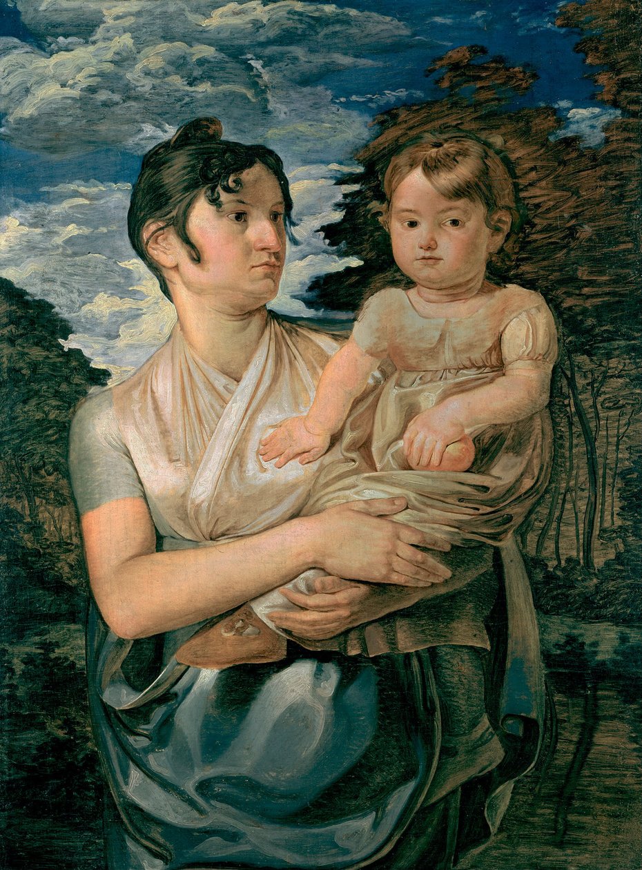 Pauline Runge kétéves fiával, 1807 alkotó: Philipp Otto Runge