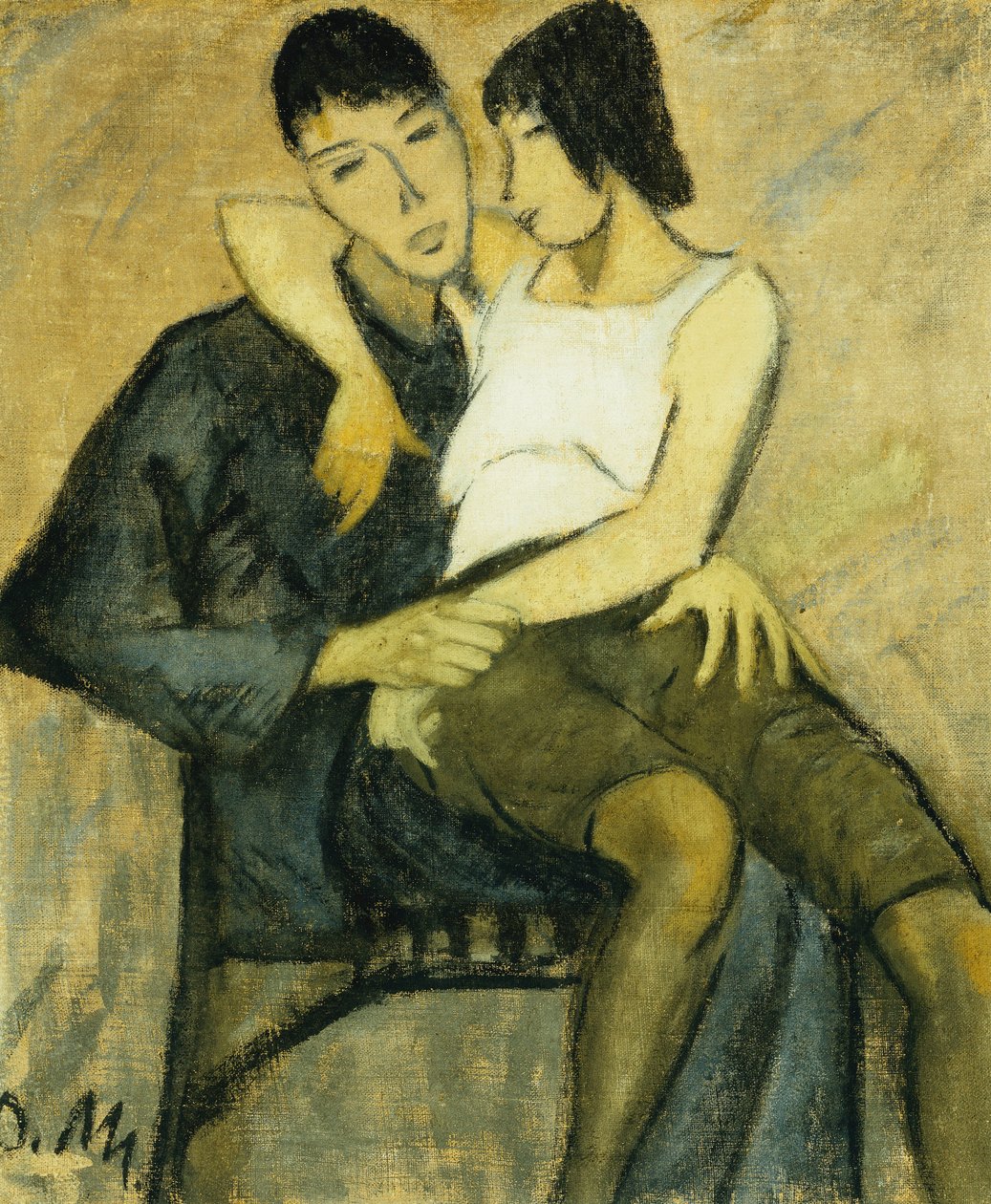 ülő pár; Ülő pár, 1920 körül alkotó: Philipp Veit