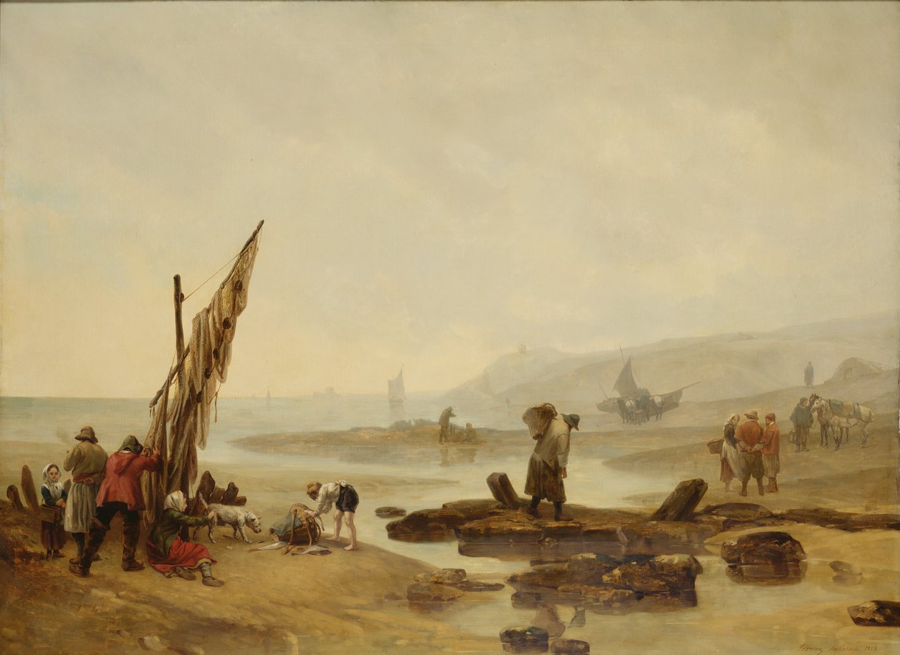 Ambleteuse látképe, 1854 alkotó: Philippe Auguste Jeanron