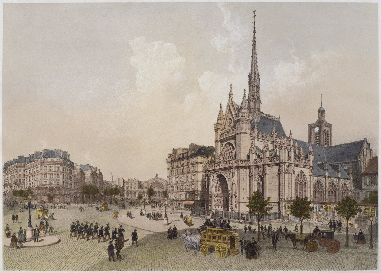 Szent Laurent-templom, Párizs, illusztráció a „Párizs pompájában”, kiadó: Henri Charpentier, 1861 alkotó: Philippe Benoist