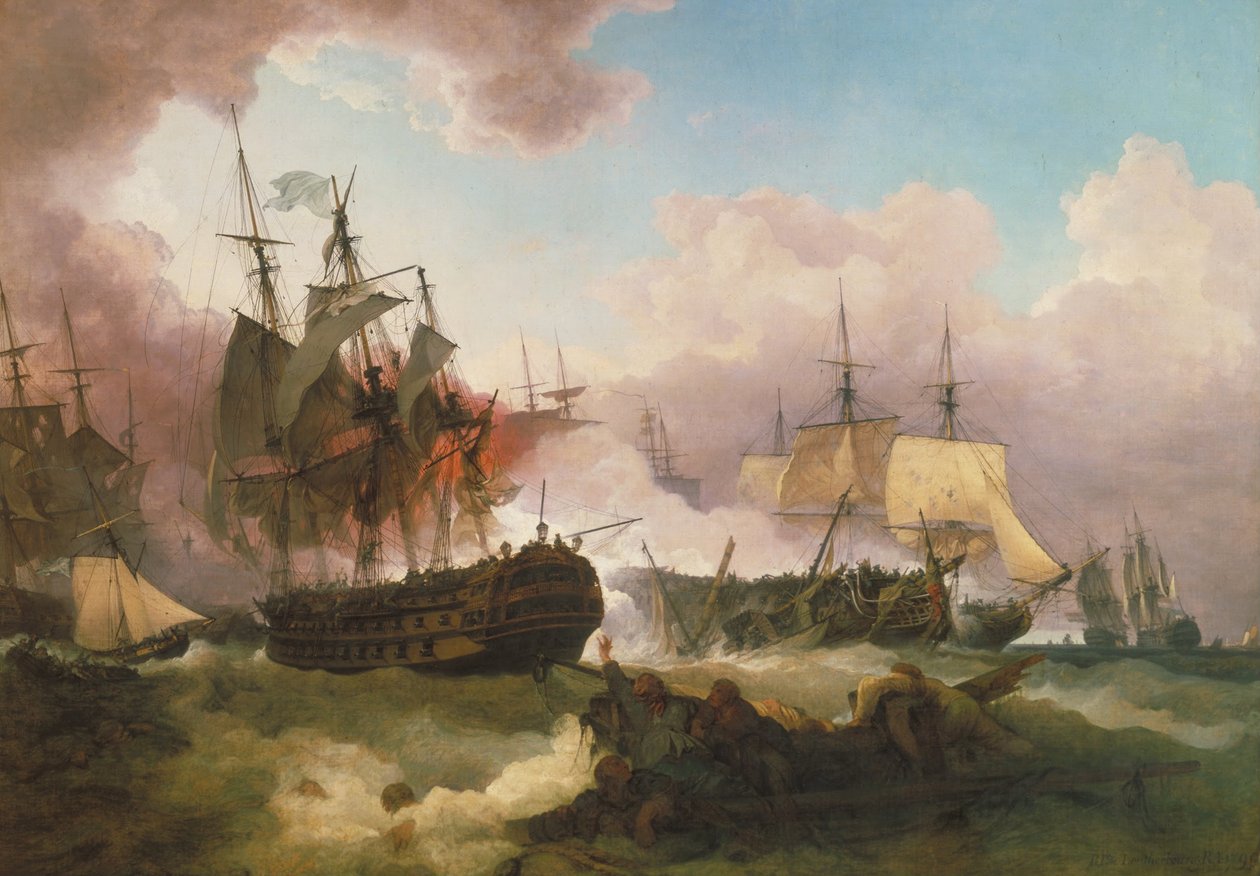 A camperdown -i csata alkotó: Philippe Jacques de Loutherbourg