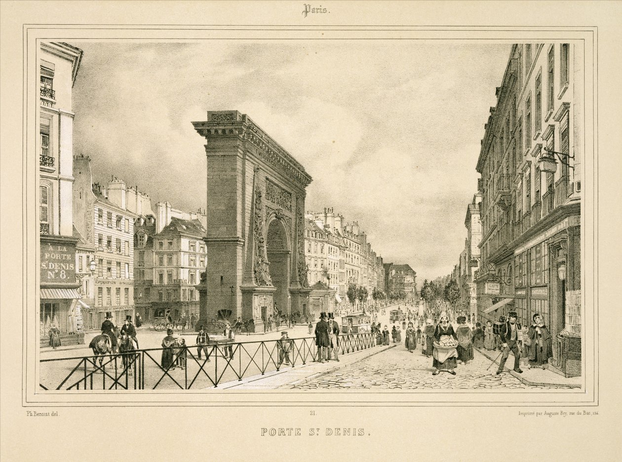 Porte St Denis alkotó: Philippe (after) Benoist