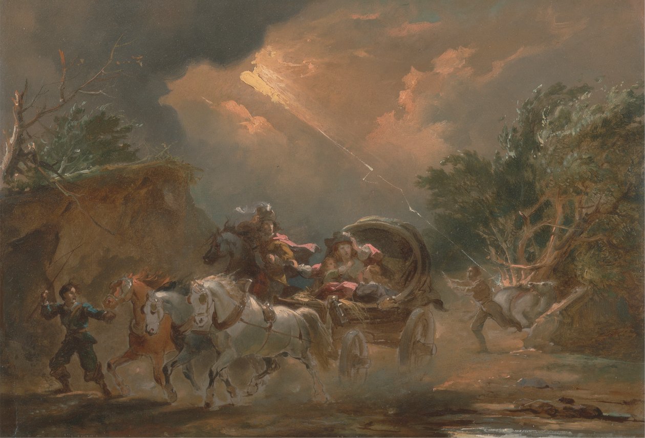 Edző viharban alkotó: Philippe Jacques de Loutherbourg