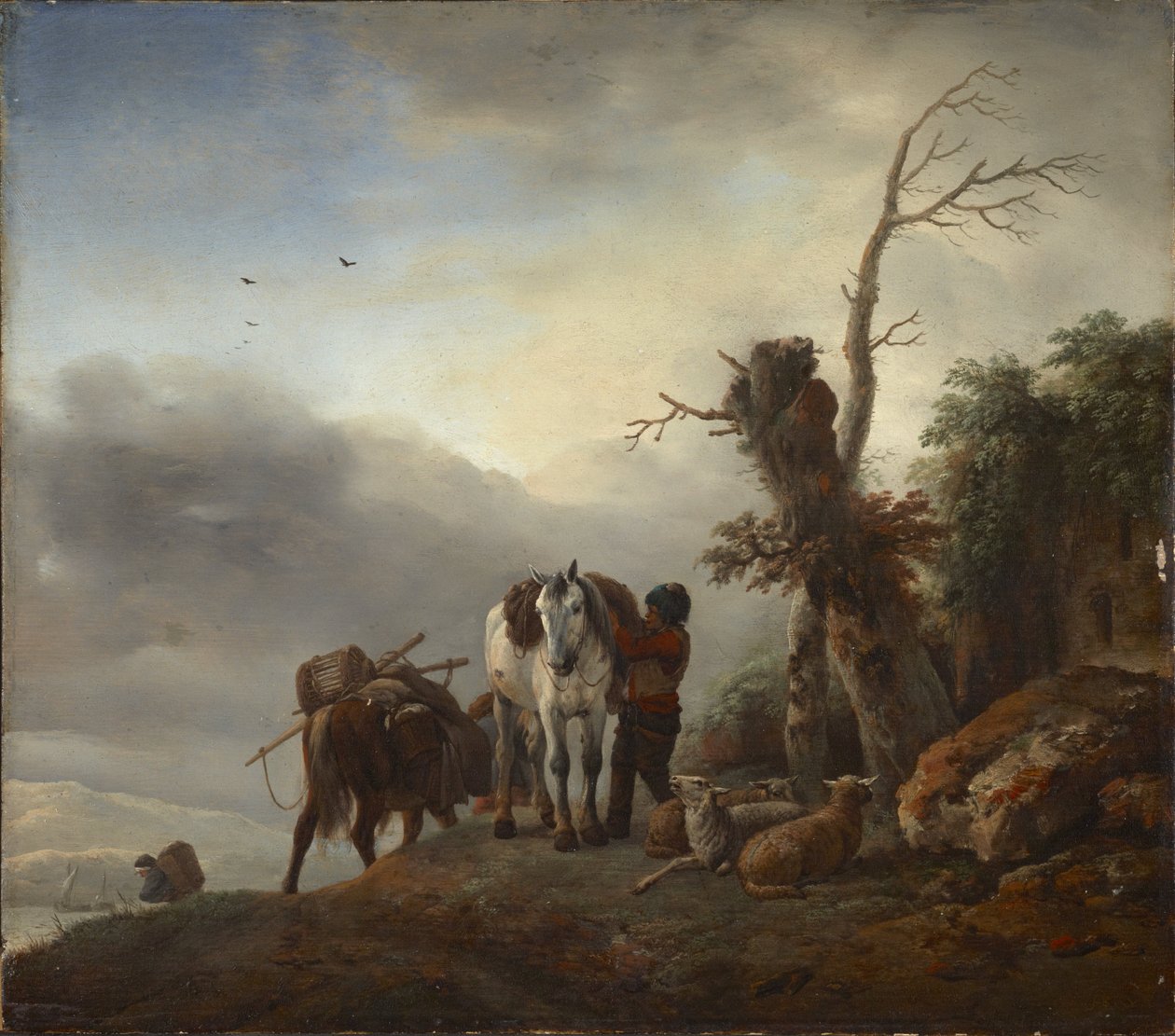 Táj Packhorses alkotó: Philips Wouwerman