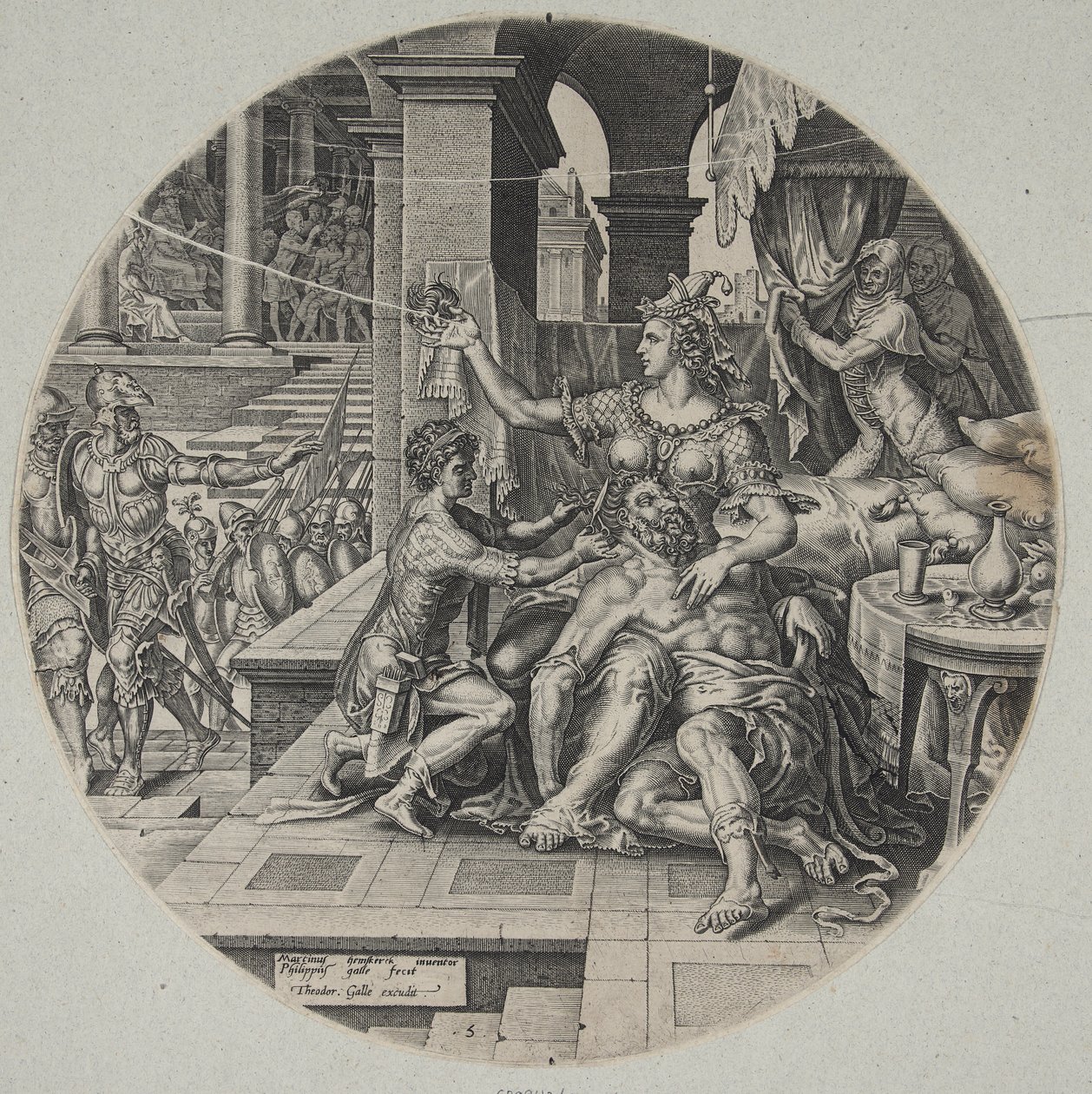 Sámson és Delila alkotó: Philips Galle