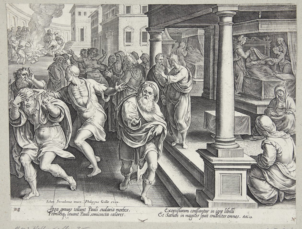 Szent István temetése alkotó: Philips Galle