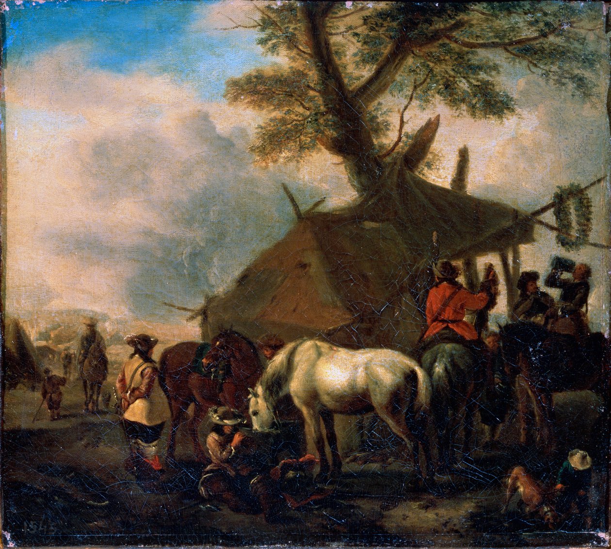 The Watering Place, 17. század. alkotó: Philips Wouwerman