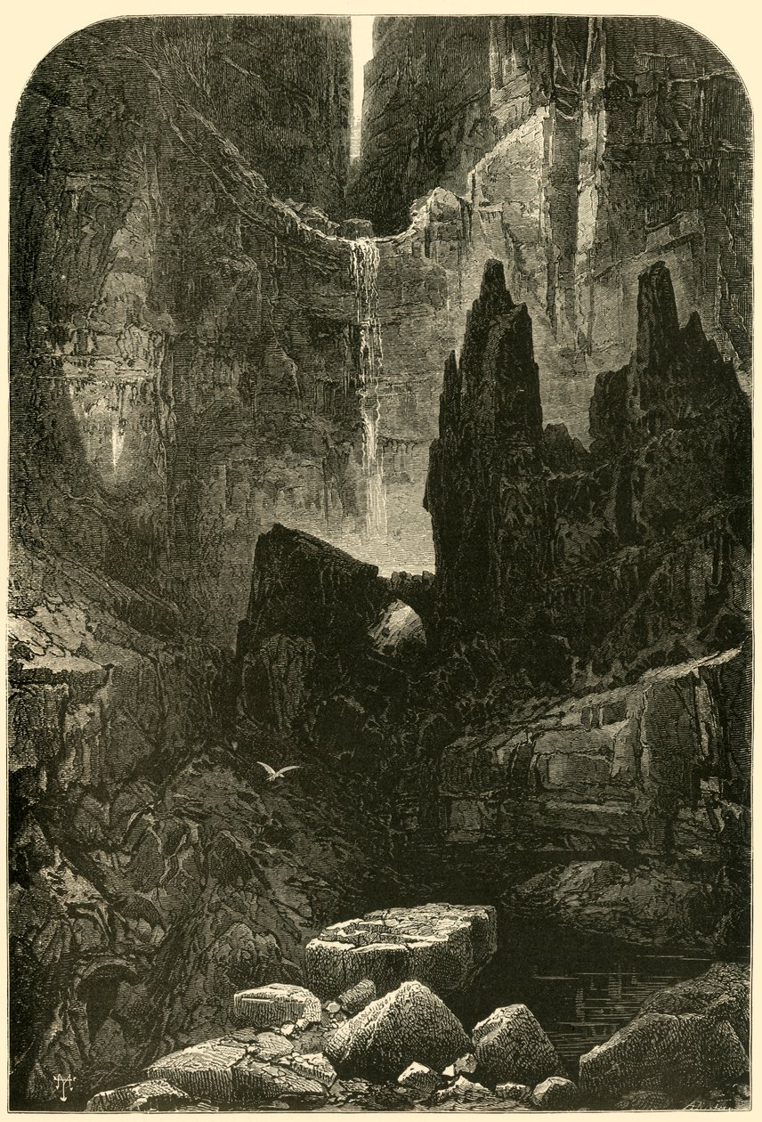 "A Grand Cañon falai", 1874. alkotó: Phineas F. Annin