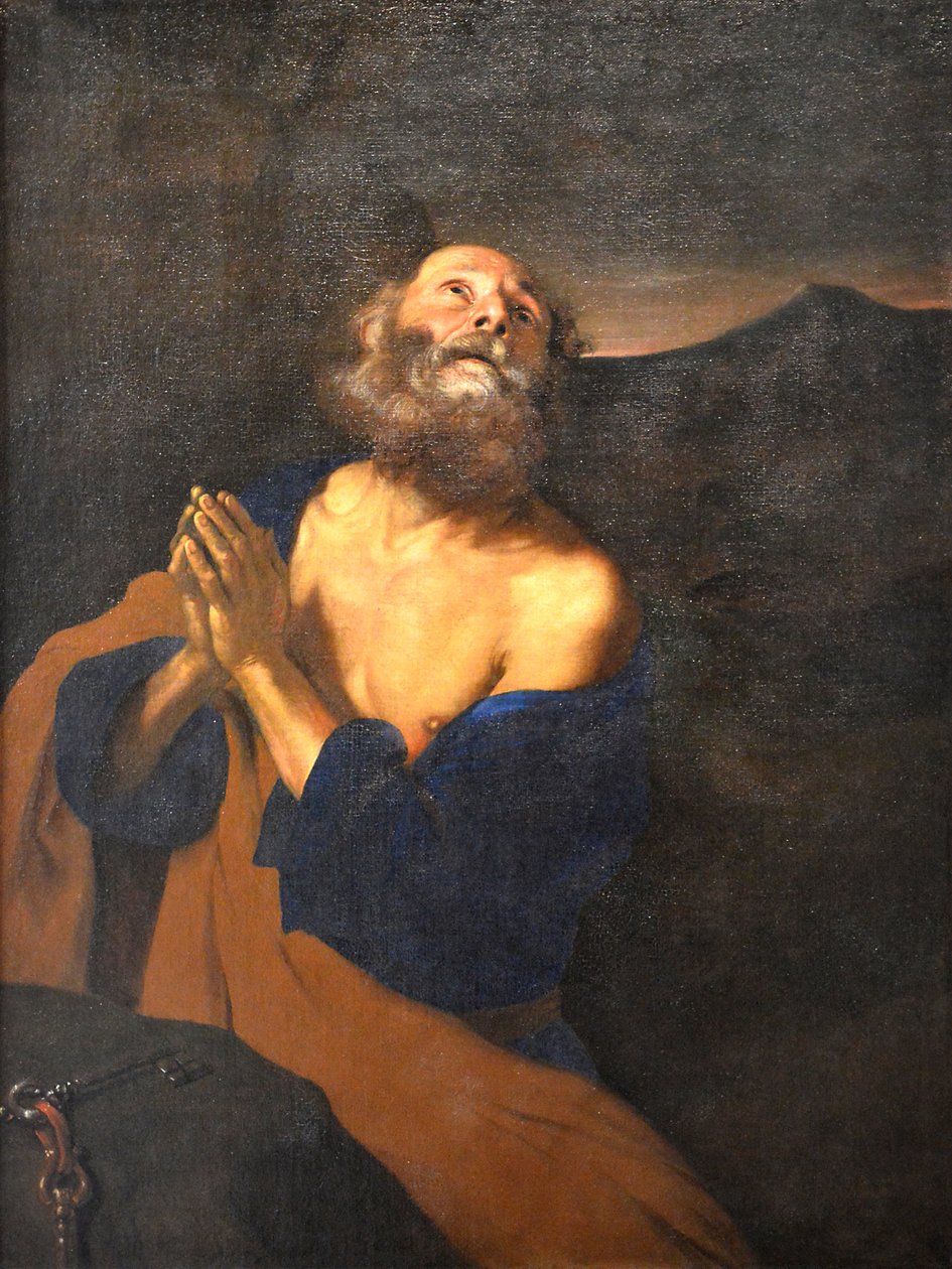 Szent Péter imádságban alkotó: Pier Francesco Mola