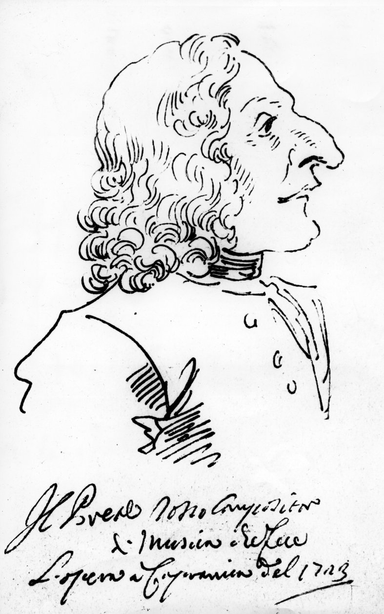 Antonio Vivaldi, 1723 (toll és tinta) alkotó: Pier Leone Ghezzi