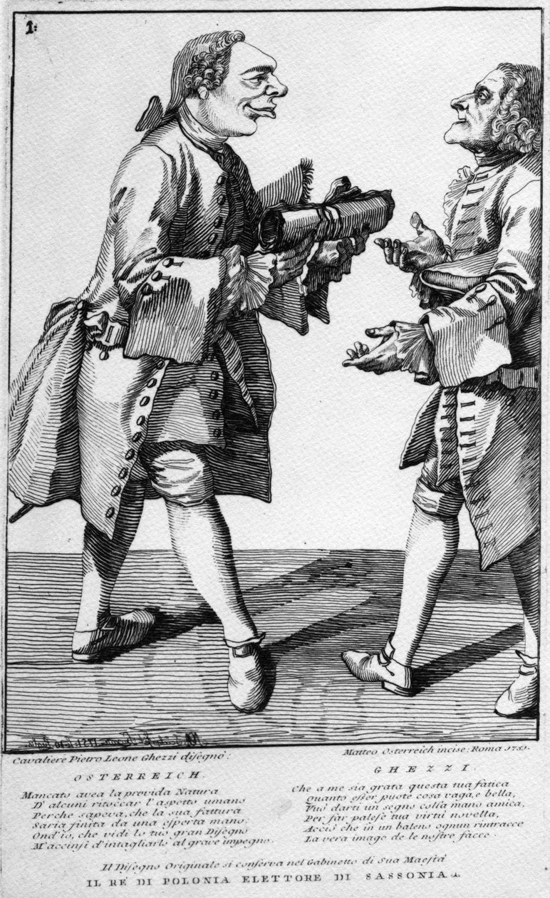 Osterreich és a Cavaliere Ghezzi, Matthias Oesterreich lenyomata, 1751 alkotó: Pier Leone Ghezzi