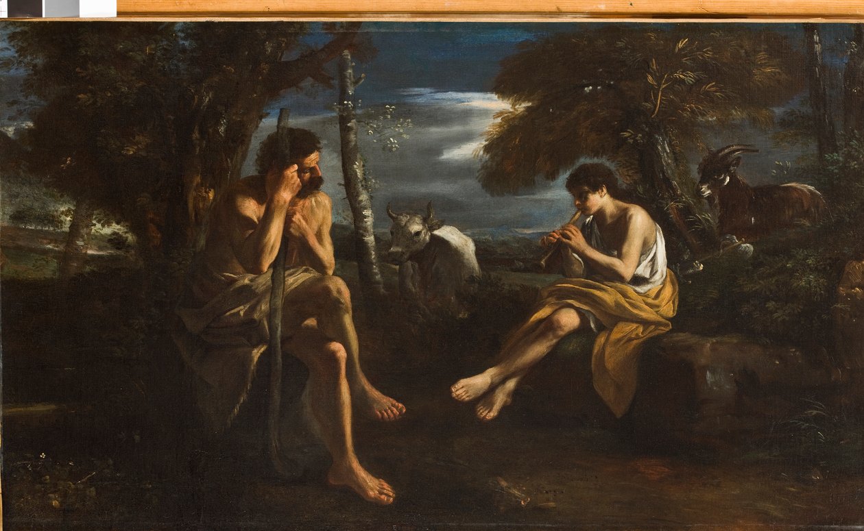 Mercury elaltatta Argust, 1645-55 körül alkotó: Pier Francesco Mola