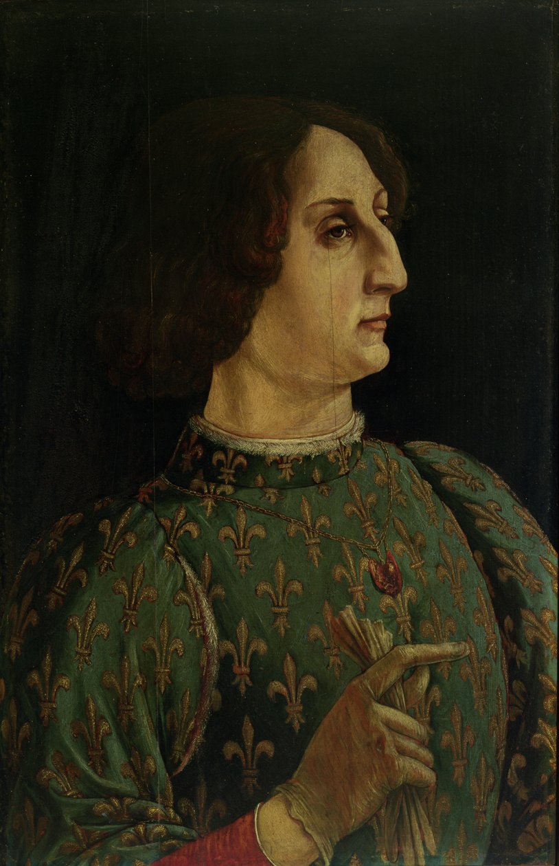 Galeazzo Mario Sforza (1444-76) portréja 1471 körül (tempera a panelen) (lásd még: 50366) alkotó: Piero del Pollaiolo