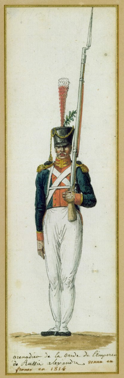 I. Sándor gárdája (1777-1825) 1814-es franciaországi látogatása során alkotó: Pierre Antoine Lesueur