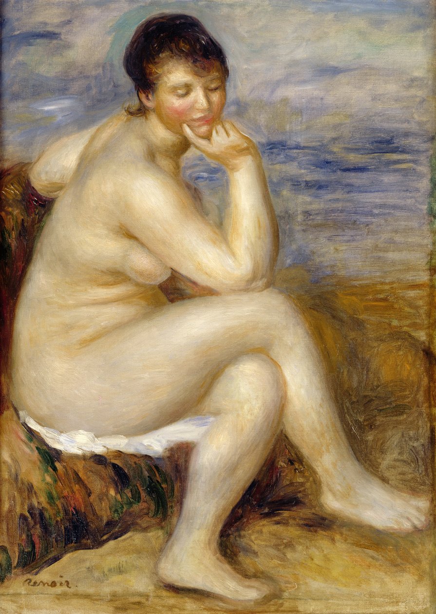 Fürdős sziklán ülve, 1882 alkotó: Pierre Auguste Renoir