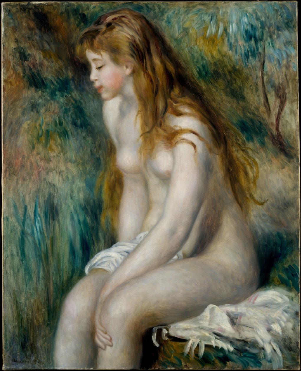 Fiatal fürdőző alkotó: Pierre Auguste Renoir