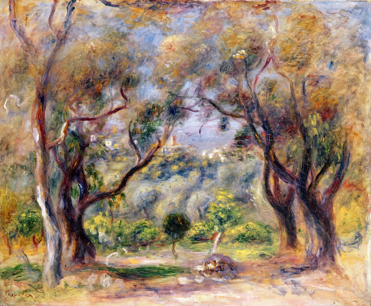 Táj Cagnesben alkotó: Pierre Auguste Renoir