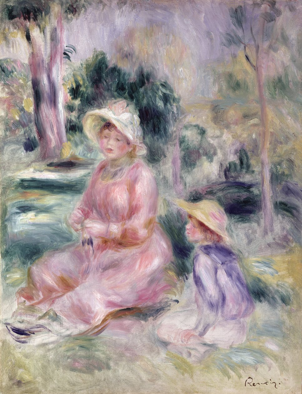 Madame Renoir és fia, Pierre, 1890 alkotó: Pierre Auguste Renoir