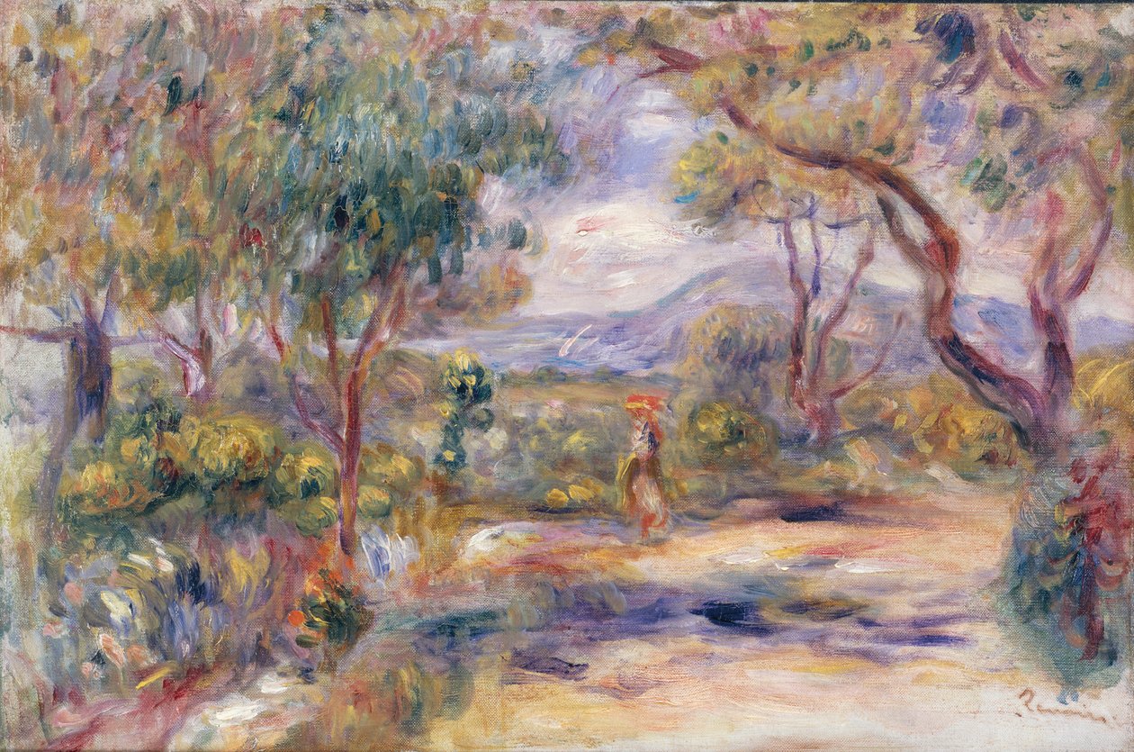 Cannes-i táj (Renoir kertje) 1914 körül alkotó: Pierre Auguste Renoir