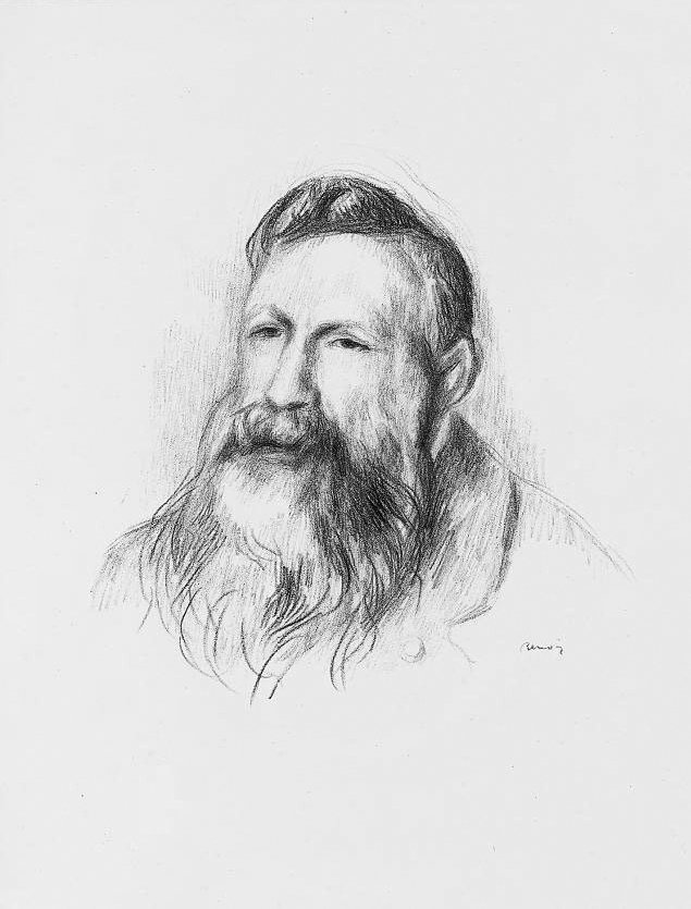 Auguste Rodin portrérajza alkotó: Pierre Auguste Renoir