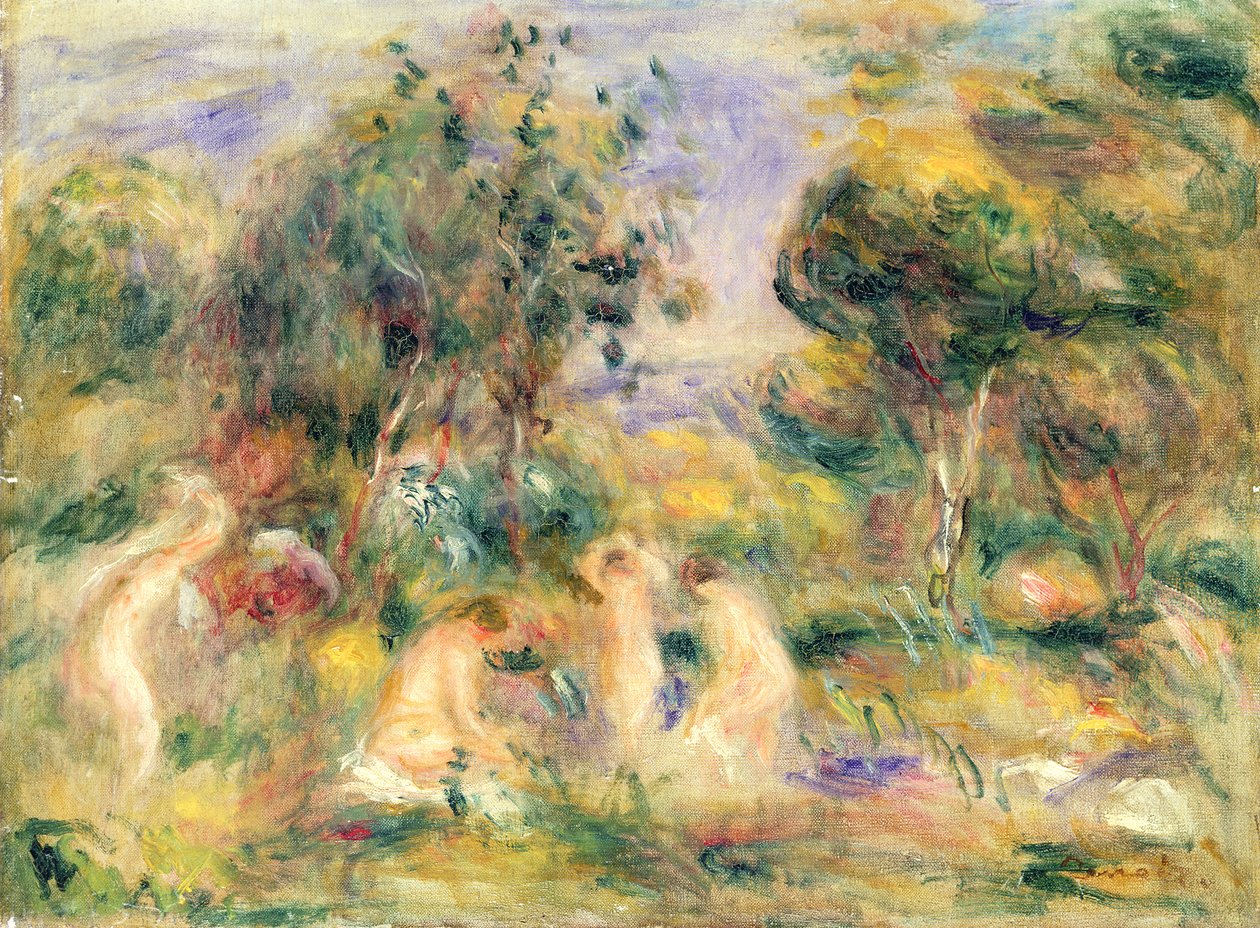 A fürdőzők alkotó: Pierre Auguste Renoir