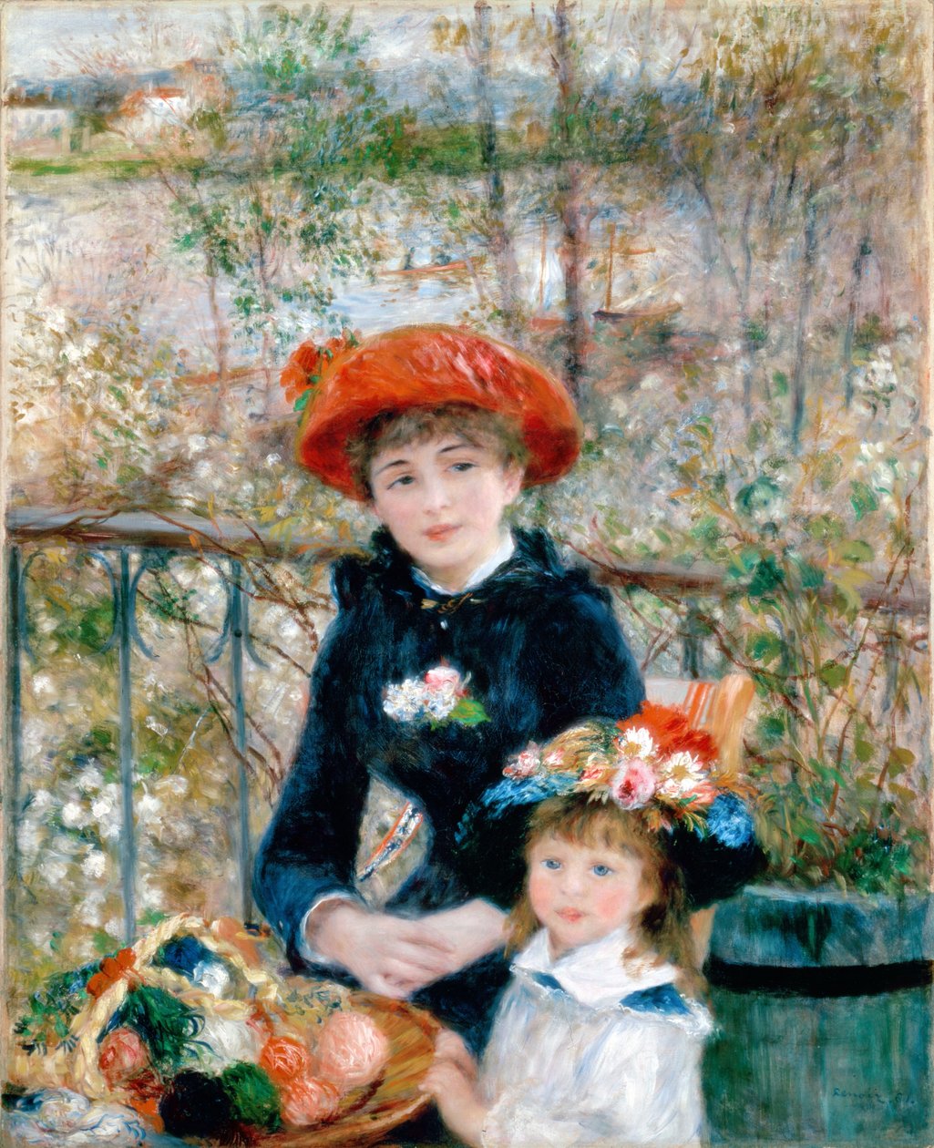 A két nővér, a teraszon alkotó: Pierre Auguste Renoir