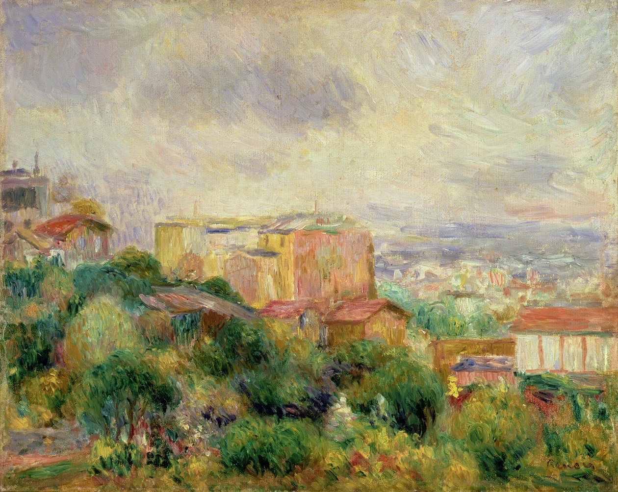 Kilátás a Montmartre felől, 1892 alkotó: Pierre Auguste Renoir
