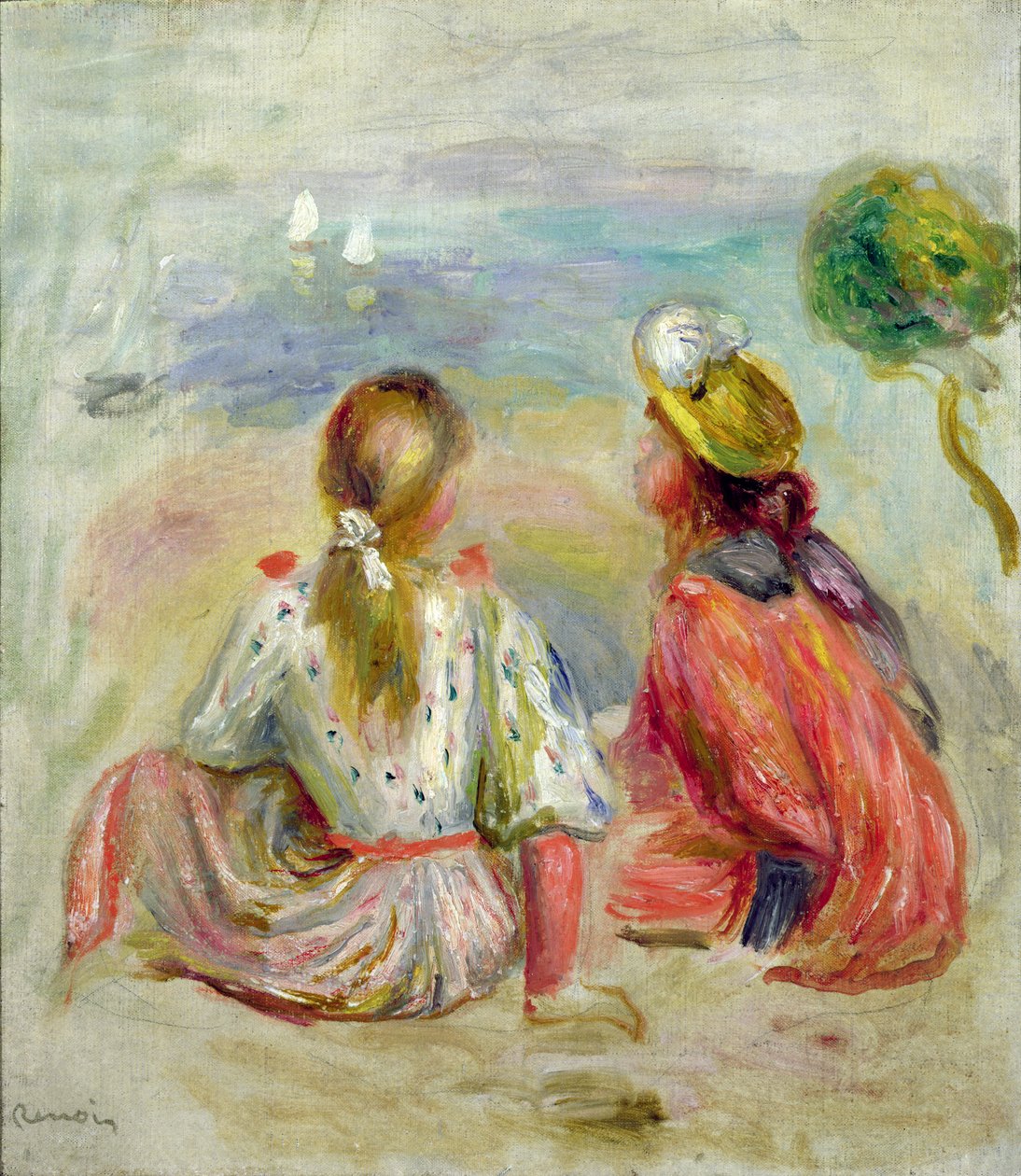 Fiatal lányok a tengerparton, 1898 körül alkotó: Pierre Auguste Renoir
