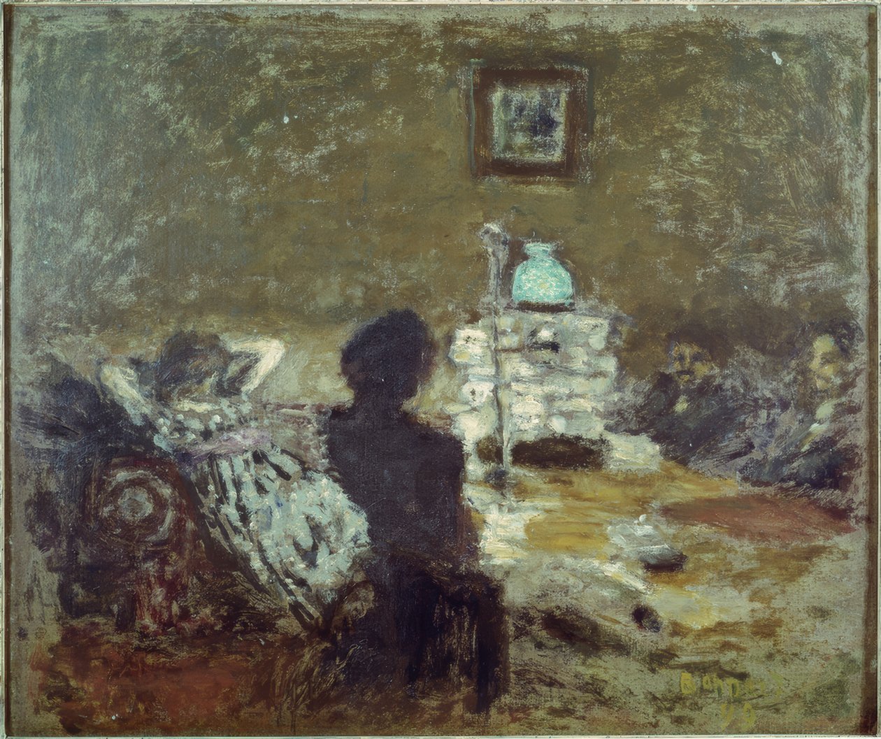 A lámpa alatt Szene belülről alkotó: Pierre Bonnard