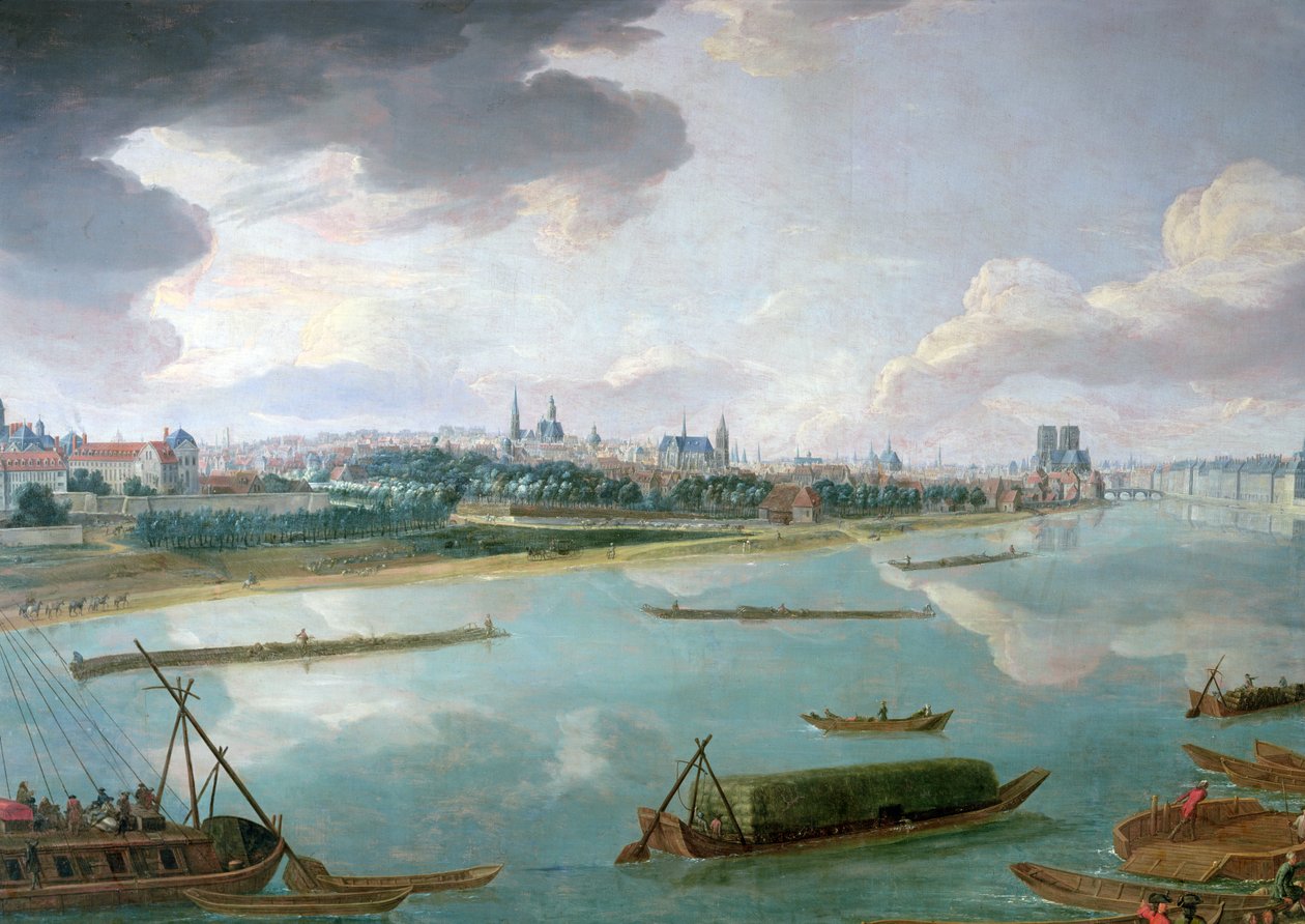 Párizs kilátása a Quai de la Rapee felől (168381 részlet) alkotó: Pierre Denis Martin