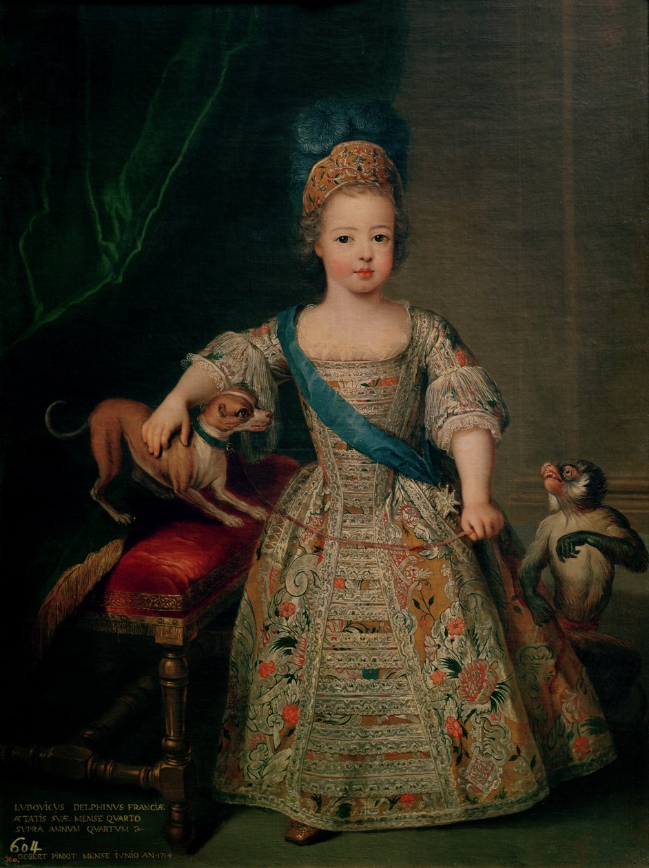 XV. Lajos (1710-74) gyermekként, 1714 alkotó: Pierre Gobert