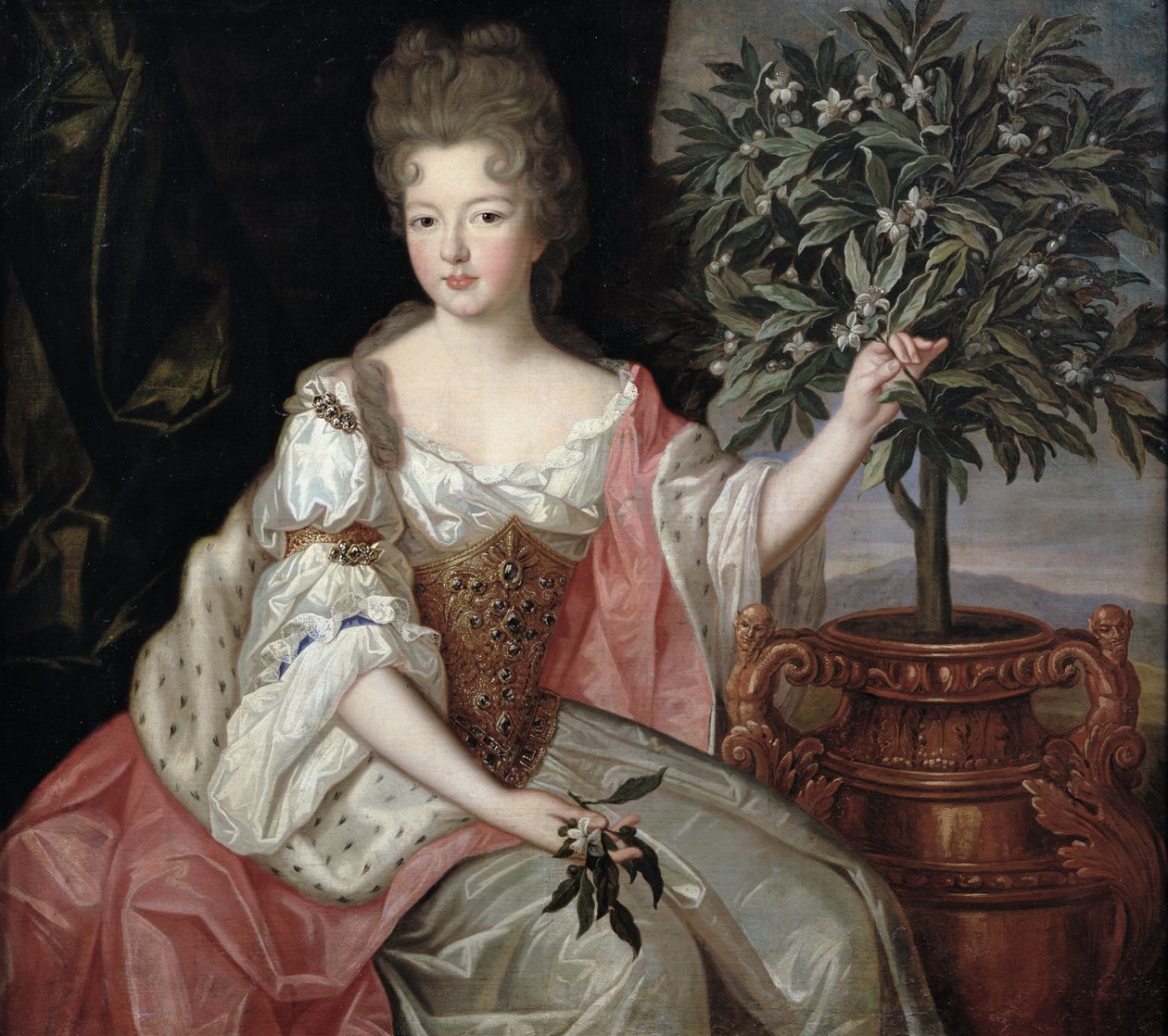 Francoise Marie de Bourbon (1677-1749) orléans-i hercegnő (Mademoiselle de Blois) portréja alkotó: Pierre Gobert