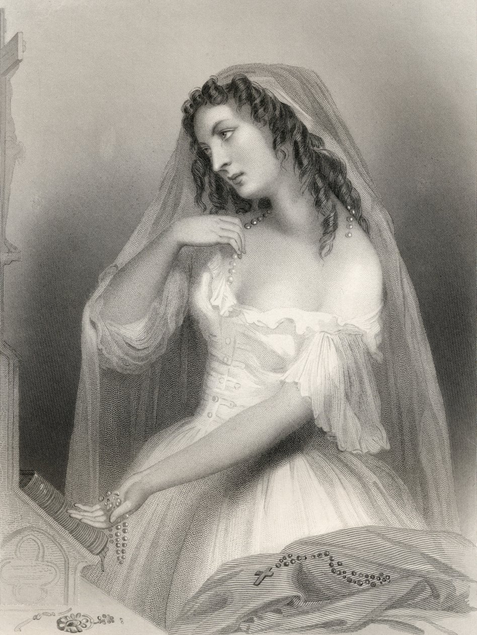 Louise Francoise de La Baume de La Blanc (1644-1710) Duchesse de la Valliere, illusztráció Mary Cowden Clarke „World Noted Women” című művéből, 1858 alkotó: Pierre Gustave Eugene Staal