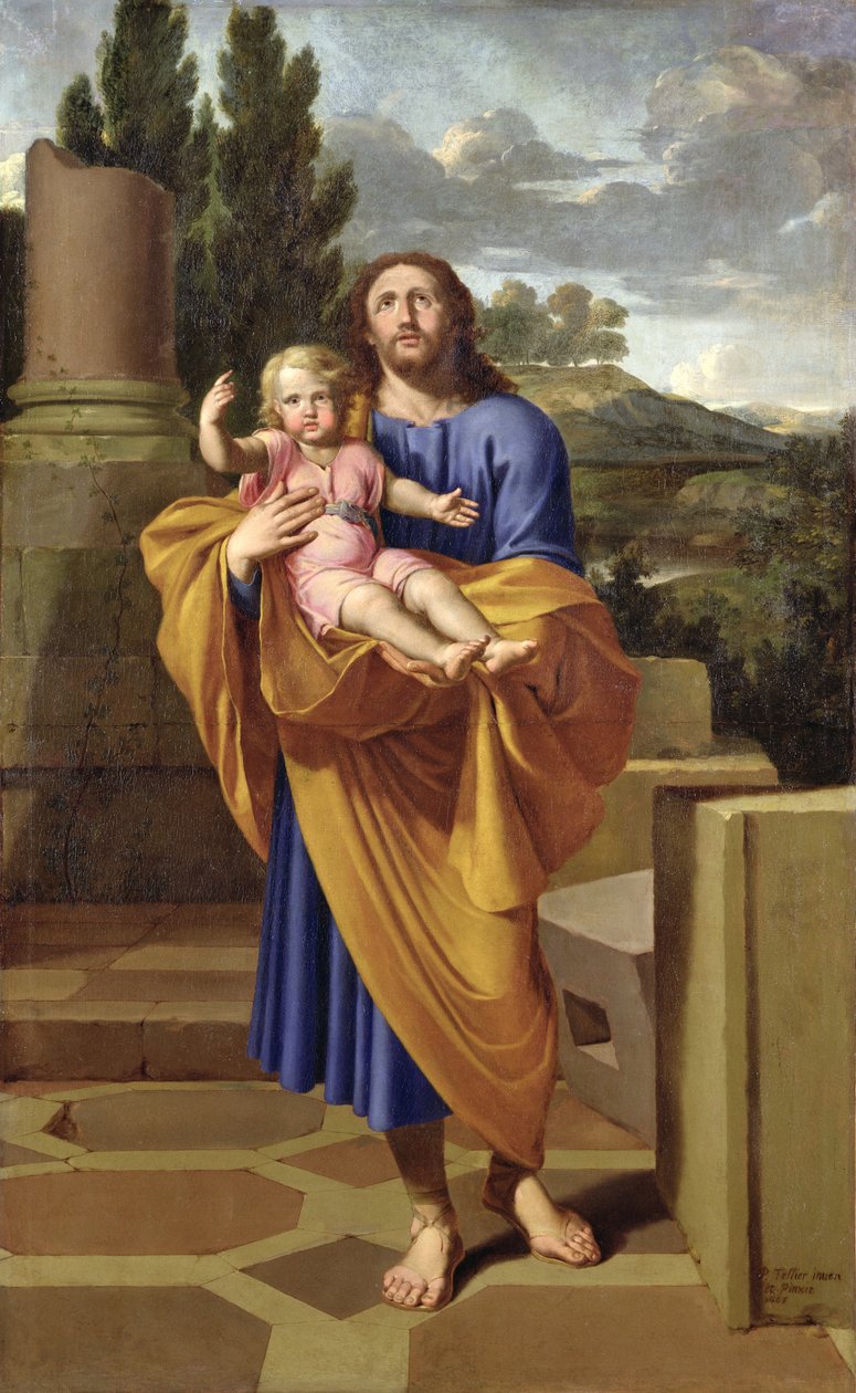 A kis Jézust hordozó Szent József, 1665 alkotó: Pierre Letellier