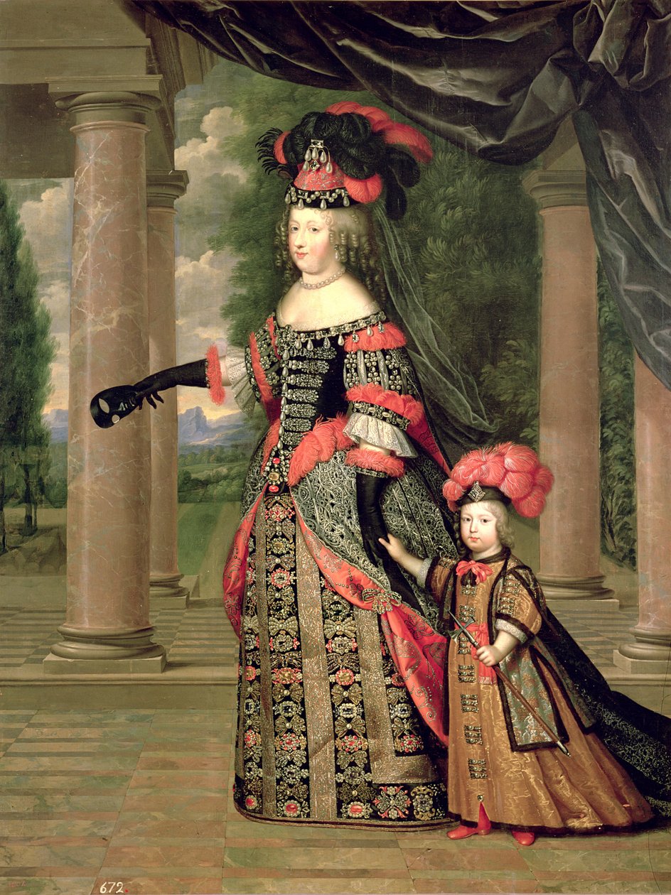 Mária Terézia (1638-83) XIV. Lajos felesége, fiával, a francia Dauphin Lajossal (1661-1711) 1661 után alkotó: Pierre Mignard