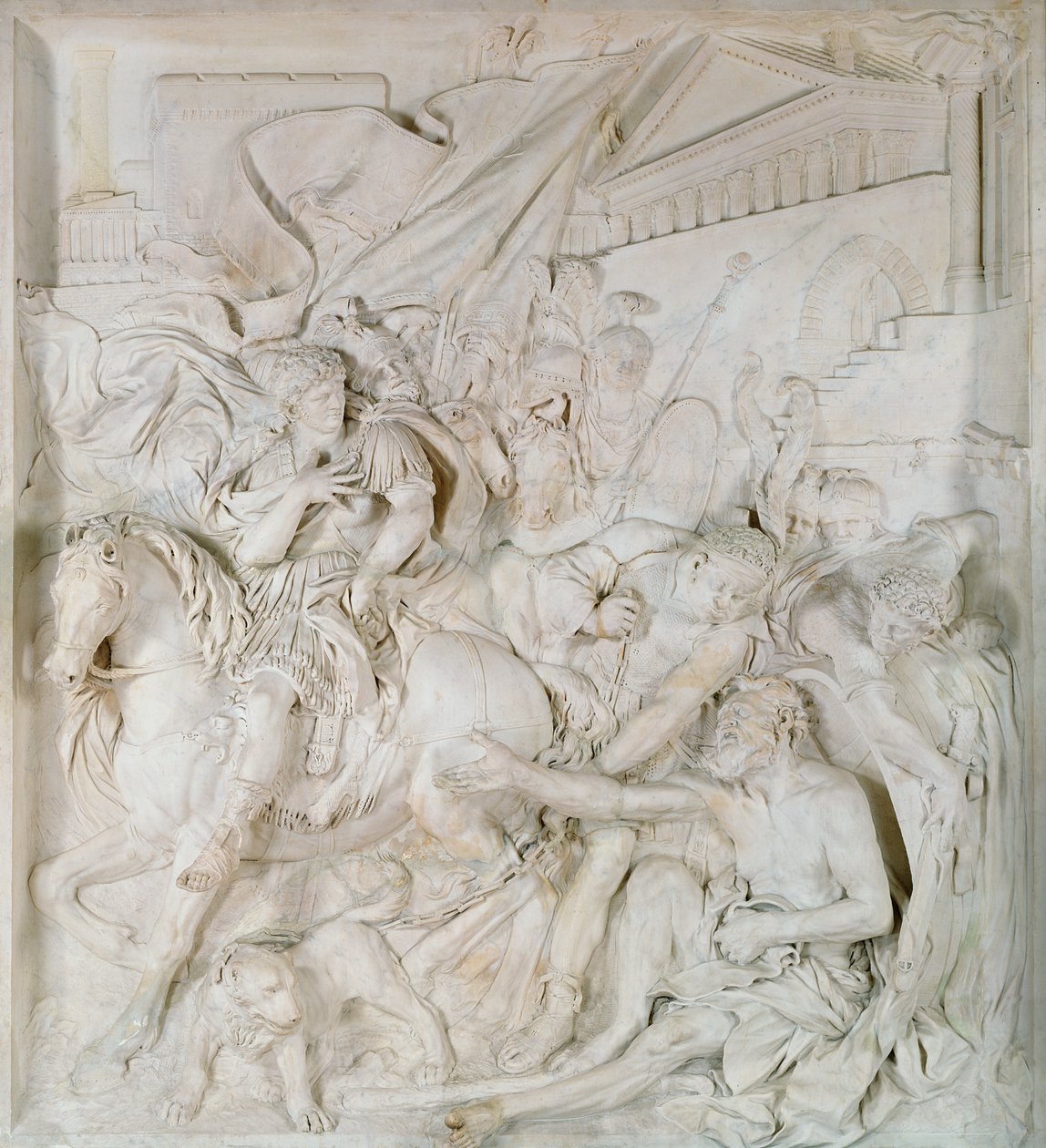 Nagy Sándor (Kr. e. 356-323) és Diogenész (Kr. e. 413-323) 1693-ban készült el (márvány) (lásd még: 39445) alkotó: Pierre Puget