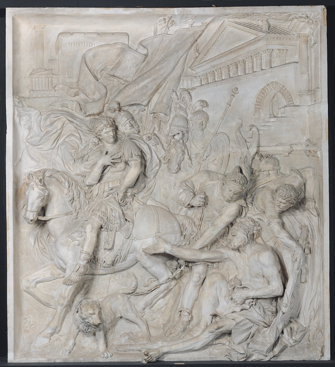 Nagy Sándor és Diogenész, 1693-ban elkészült (márvány) (lásd még 193557) alkotó: Pierre Puget
