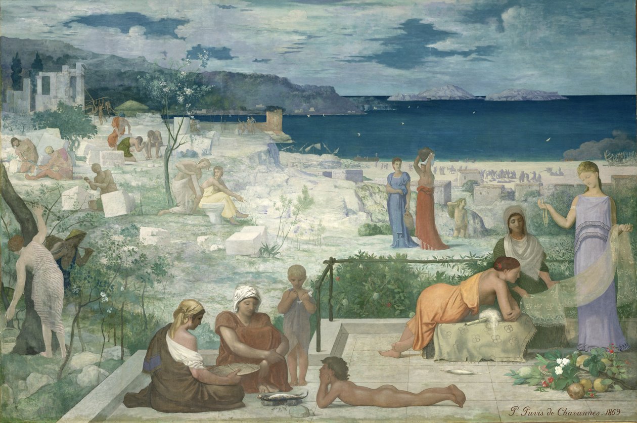 A görög gyarmat, Marseille, 1869 alkotó: Pierre Puvis de Chavannes