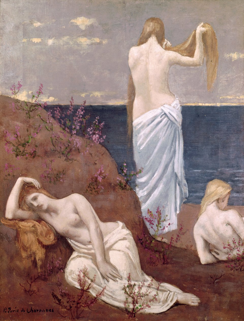 Fiatal lányok a tengerparton, 1894 előtt alkotó: Pierre Puvis de Chavannes