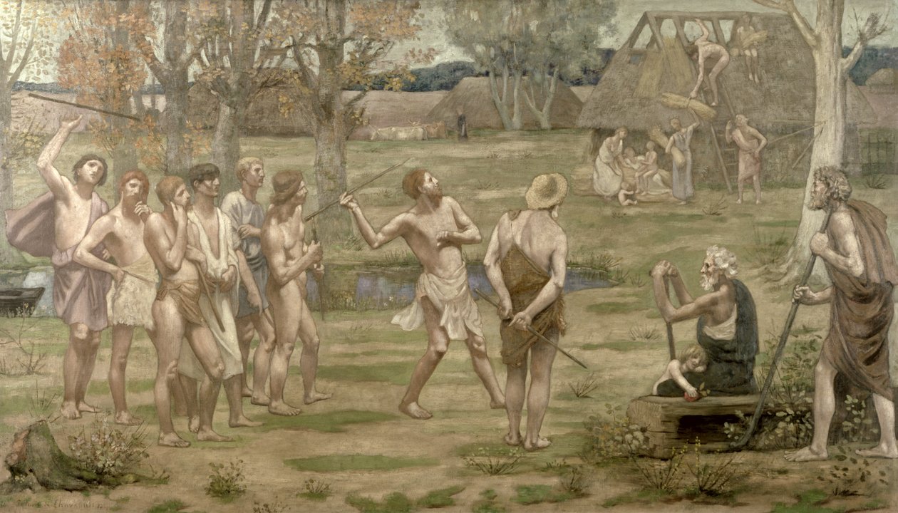 Ludus Pro Patria, 1883 (olaj, szövet) alkotó: Pierre Puvis de Chavannes