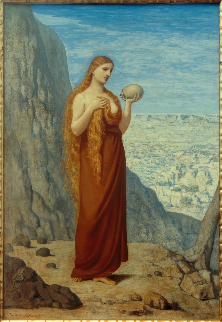 PC Puvis de Chavannes, St. Mária Magdolna a sivatagban alkotó: Pierre Puvis de Chavannes