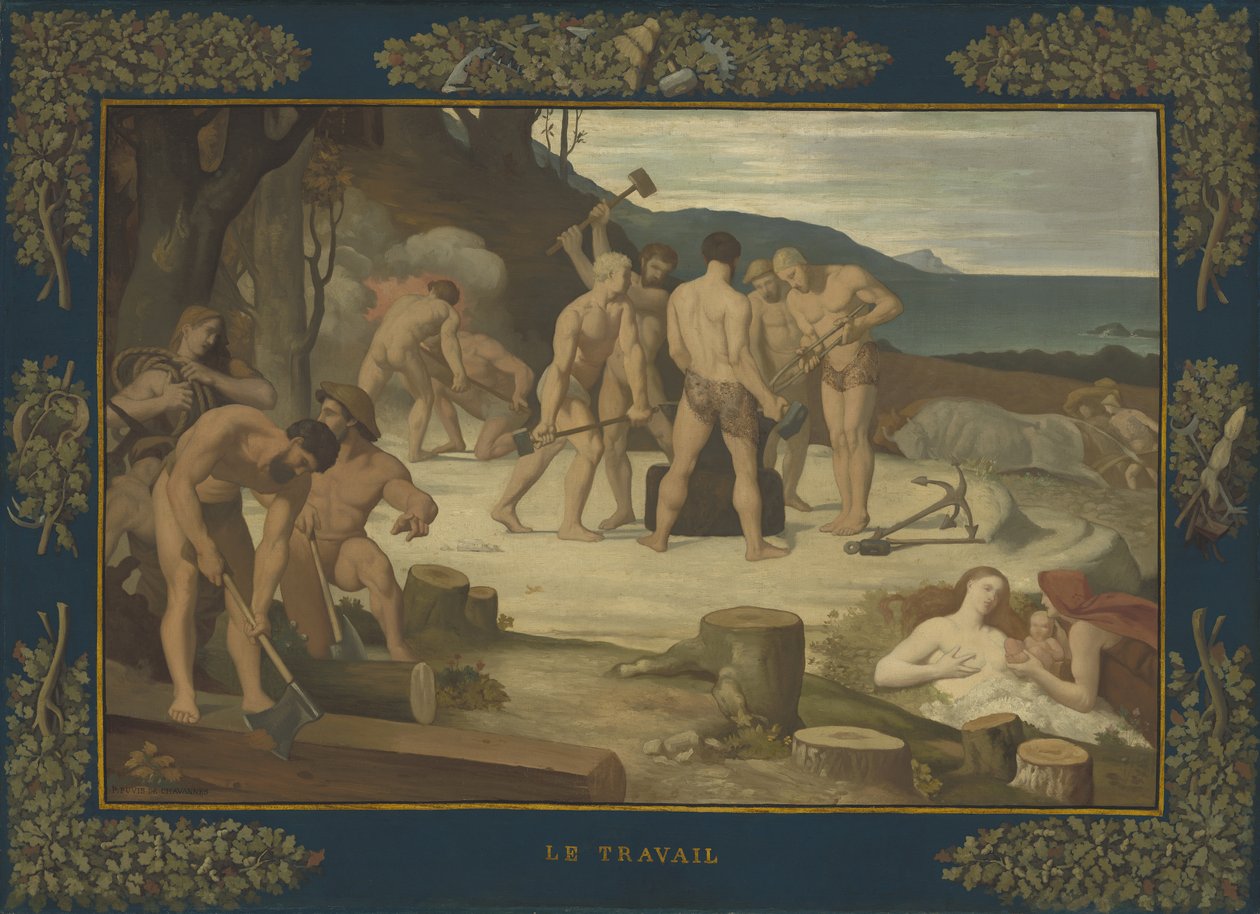 Munka, 1863 körül alkotó: Pierre Puvis de Chavannes