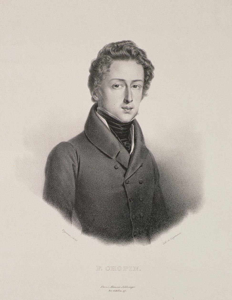 Frederic Chopin (1810-49) Gottfried Engelmann (1788-1839) metszete 1833 alkotó: Pierre Roch Vigneron