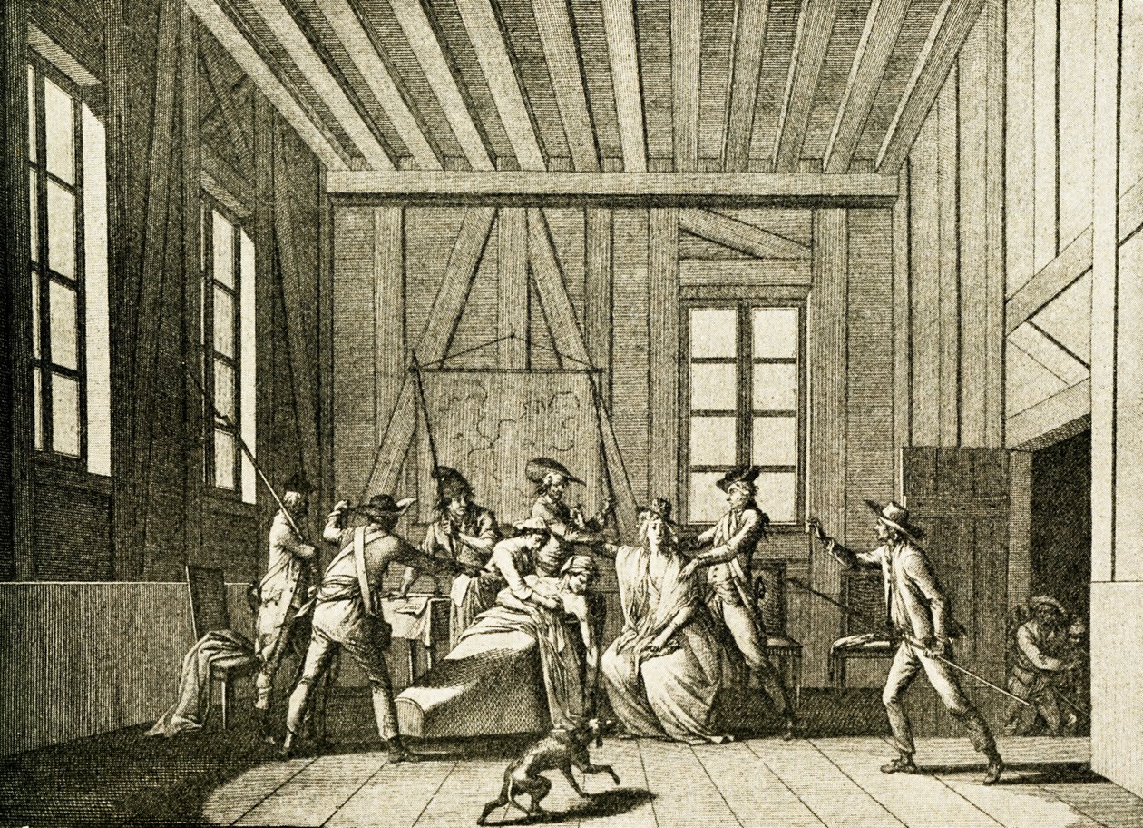 Jean-Paul Marat meggyilkolása 1793-ban (metszet) alkotó: Pierre Gabriel Berthault