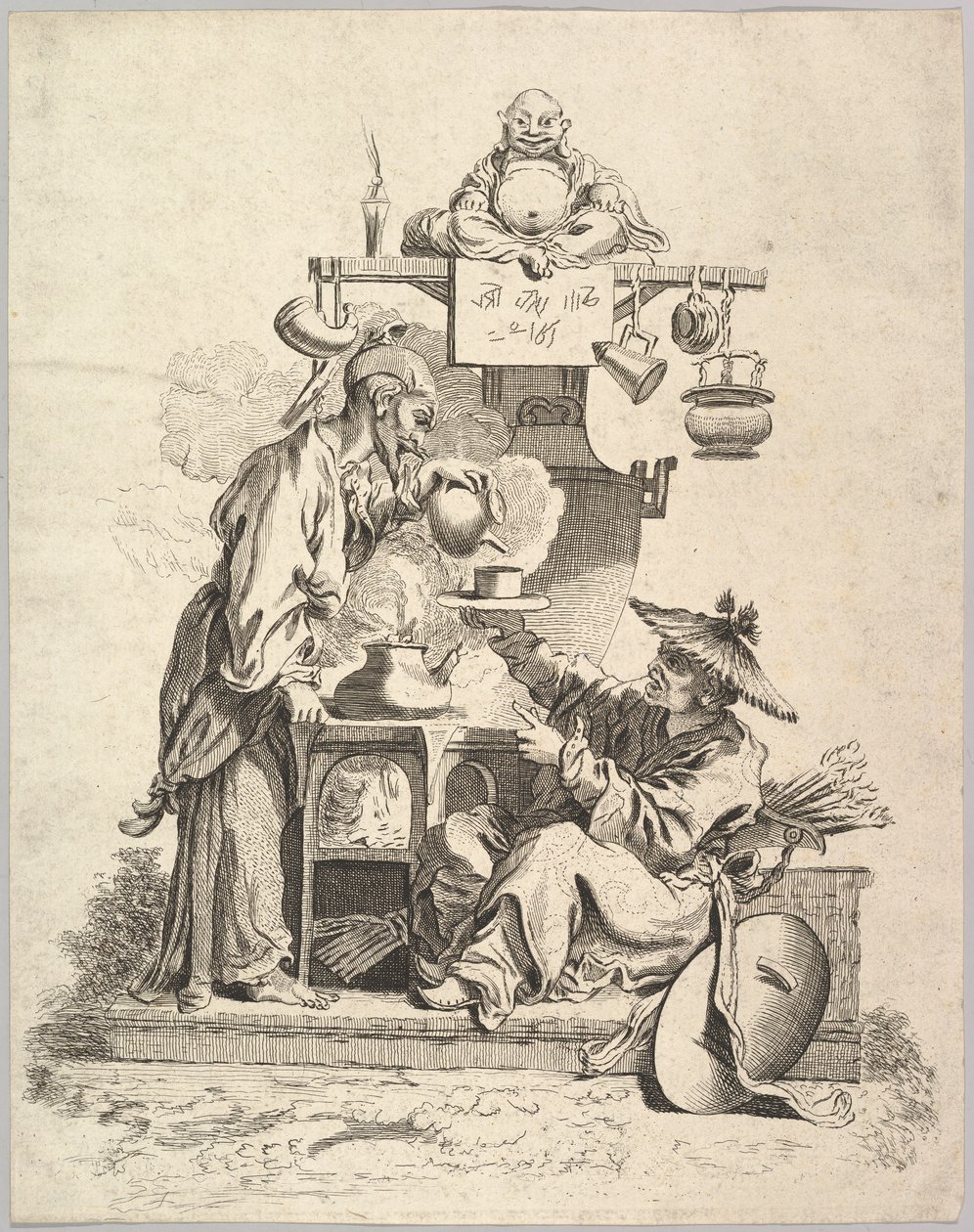 A tűz, kb. 1740. alkotó: Pierre Alexandre Aveline